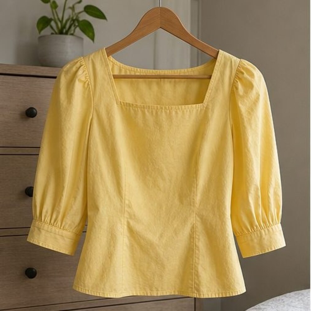Blue Button Blouse